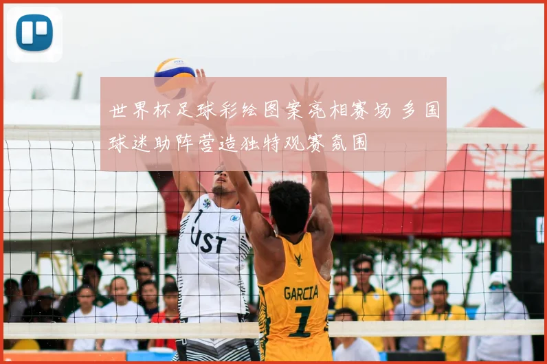 世界杯足球彩绘图案亮相赛场 多国球迷助阵营造独特观赛氛围